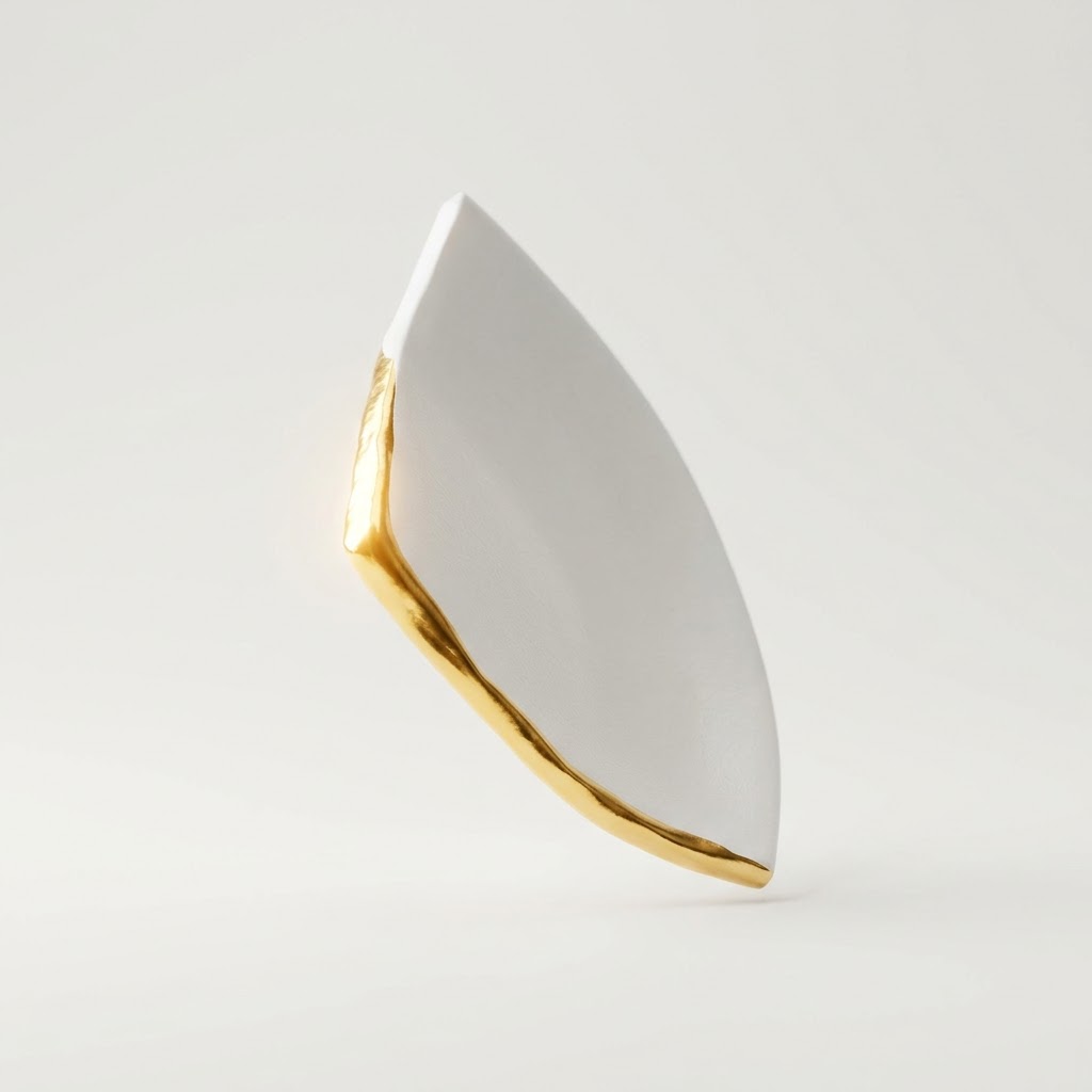 Kintsugi stone piece